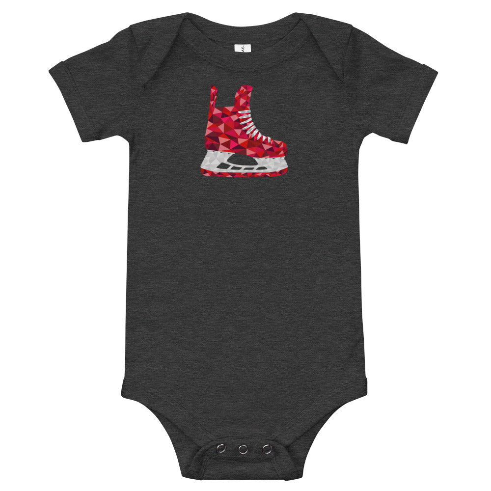 Red Skate Baby One Piece Shirt