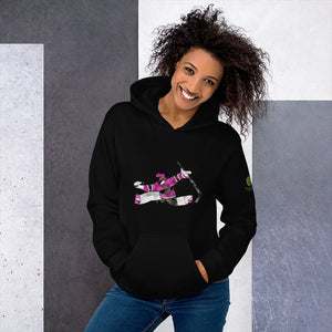 Hot Pink Goalie Poly Art Unisex Hoodie