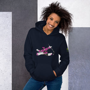 Hot Pink Goalie Poly Art Unisex Hoodie