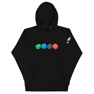 Multi Puck Unisex Hoodie